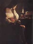 Georges de La Tour Magdalene of the Night Light Sweden oil painting artist